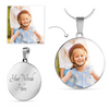 Custom Photo Circle Pendant - Put Your Own Picture and Engraving