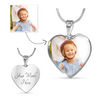 Custom Photo Heart Pendant - Put Your Own Picture and Engraving