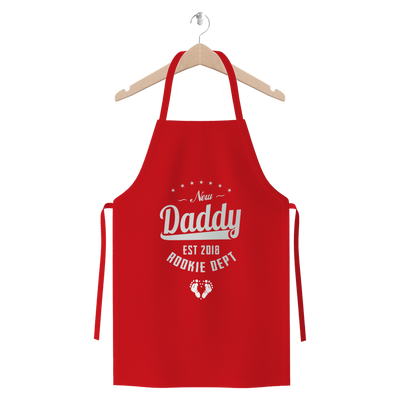 New Daddy EST 2018 Rookie Dept ﻿Premium Jersey Apron