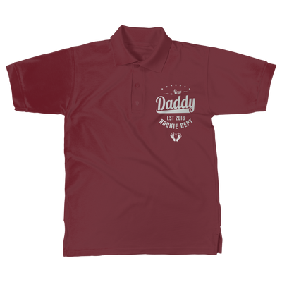 New Daddy EST 2018 Rookie Dept ﻿Classic Adult Polo Shirt