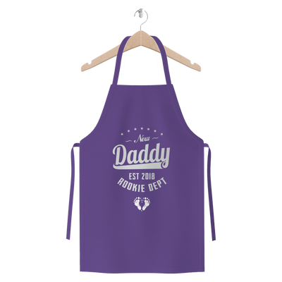 New Daddy EST 2018 Rookie Dept ﻿Premium Jersey Apron