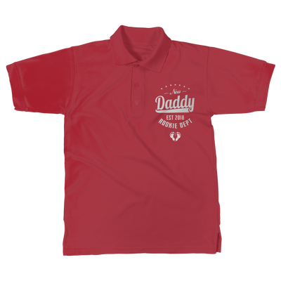 New Daddy EST 2018 Rookie Dept ﻿Classic Adult Polo Shirt