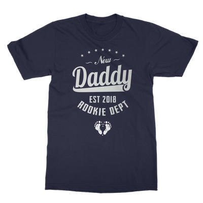 New Daddy EST 2018 Rookie Dept ﻿Classic Adult T-Shirt