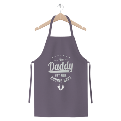 New Daddy EST 2018 Rookie Dept ﻿Premium Jersey Apron