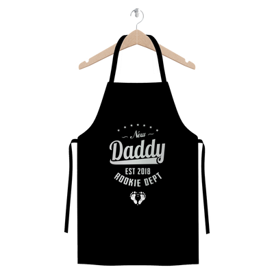 New Daddy EST 2018 Rookie Dept ﻿Premium Jersey Apron